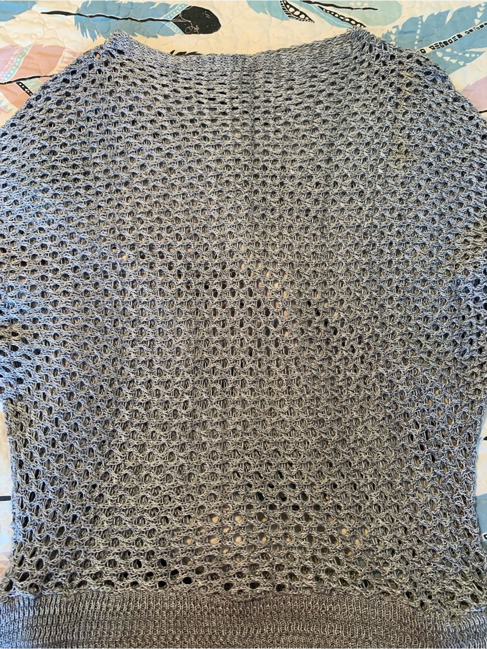 Maurices Open-Knit Sweater in Heather Gray